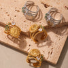 Wholesale Ring 316L Stainless Steel Geometric Electroplating Fashion Style For Women