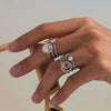 Wholesale Ring 316L Stainless Steel Geometric Electroplating Fashion Style For Women