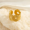 Wholesale Ring Stainless Steel Geometric Electroplating Style For Women