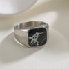 Wholesale Ring Stainless Steel Geometric Electroplating Unisex