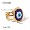 Wholesale Ring Stainless Steel Geometric Evil Blue Eye Retro Electroplating For Women