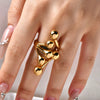 Wholesale Ring Stainless Steel Geometric Fashionable Vacuum Electroplated