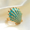 Wholesale Ring Stainless Steel Geometric Flower Pattern Electroplated