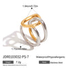 Wholesale Ring Stainless Steel Geometric French Retro Style Electroplated Jewelry
