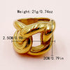 Wholesale Ring Stainless Steel Geometric Hollow Cross Buckle Electroplated