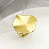 Wholesale Ring Stainless Steel Geometric Irregular Small Blade Open Style Vacuum Gold Plated Unisex