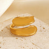 Wholesale Ring Stainless Steel Geometric Joker Opening Retro Style Electroplated For Women