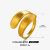 Wholesale Ring Stainless Steel Geometric Joker Opening Retro Style Electroplated For Women