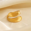 Wholesale Ring Stainless Steel Geometric Joker Opening Retro Style Electroplated For Women