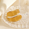 Wholesale Ring Stainless Steel Geometric Joker Opening Retro Style Electroplated For Women