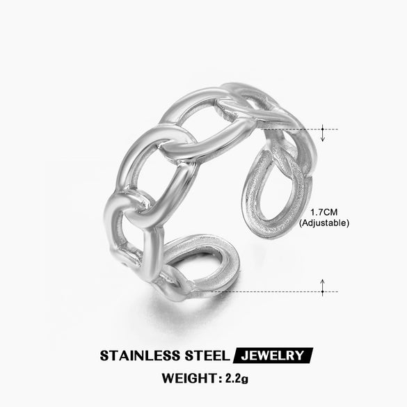 Wholesale Ring Stainless Steel Geometric 18K Gold Plated