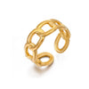 Wholesale Ring Stainless Steel Geometric 18K Gold Plated