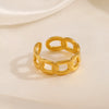 Wholesale Ring Stainless Steel Geometric 18K Gold Plated