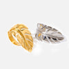 Wholesale Ring Stainless Steel Geometric Leaf Shape Electroplating Vintage Retro Style