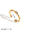 Wholesale Ring Stainless Steel Geometric Light Luxury Electroplating Jewelry