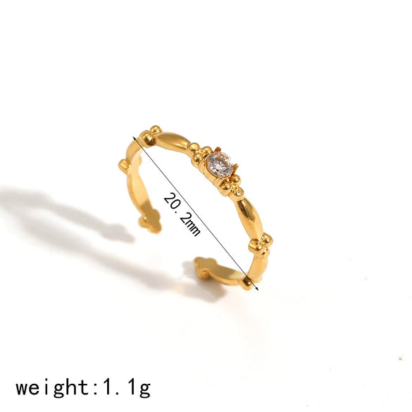 Wholesale Ring Stainless Steel Geometric Light Luxury Electroplating Jewelry