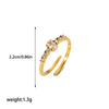 Wholesale Ring Stainless Steel Geometric Light Luxury Electroplating Jewelry