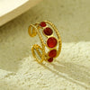 Wholesale Ring Stainless Steel Geometric Light Luxury Retro Women's Electroplating