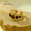 Wholesale Ring Stainless Steel Geometric Light Luxury Retro Women's Electroplating