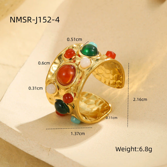 Wholesale Ring Stainless Steel Geometric Light Luxury Style Electroplated For Women