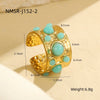 Wholesale Ring Stainless Steel Geometric Light Luxury Style Electroplated For Women