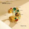 Wholesale Ring Stainless Steel Geometric Light Luxury Style Electroplated For Women