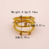 Wholesale Ring Stainless Steel Geometric Lines Vacuum Plated Gold Inlaid Zircon For Women