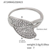 Wholesale Ring 316L Stainless Steel Geometric Love Flower Electroplated For Women