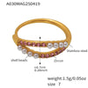 Wholesale Ring 316L Stainless Steel Geometric Love Flower Electroplated For Women