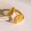 Wholesale Ring Stainless Steel Geometric Love Ring Electroplated