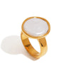 Wholesale Ring Stainless Steel Geometric Minimalist Electroplated High End Jewelry For Women