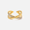 Wholesale Ring Stainless Steel Geometric Retro Cold Style Set With Precious Stones For Women