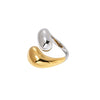 Wholesale Ring Stainless Steel Geometric Retro 18K Electroplated Irregular Opening Unisex