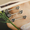 Wholesale Ring Stainless Steel Geometric Retro Style Butterfly Sun Flower Electroplating Welding