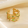Wholesale Ring Stainless Steel Geometric Style Electroplated For Women