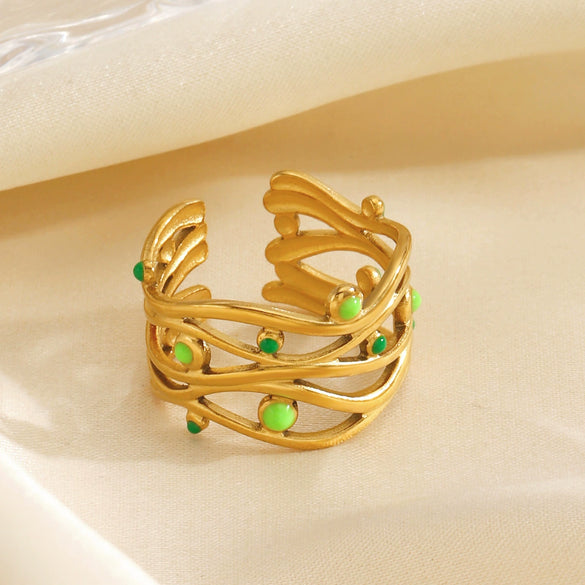 Wholesale Ring Stainless Steel Geometric Style Electroplated For Women