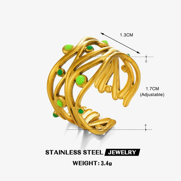 Wholesale Ring Stainless Steel Geometric Style Electroplated For Women