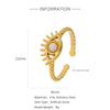 Wholesale Ring Stainless Steel Geometric Style Electroplating Inlaid Three Precious Stones