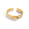 Wholesale Ring Stainless Steel Geometric Style Gold And Silver Color Matching Electroplating For Women