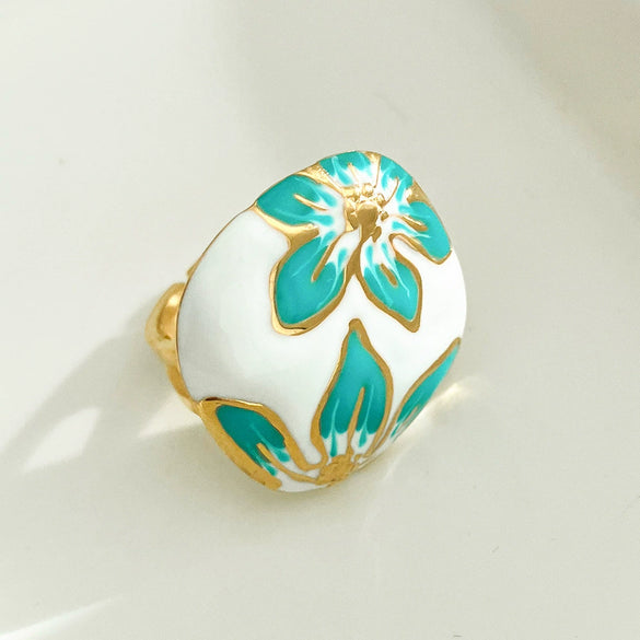 Wholesale Ring Stainless Steel Geometric Style Real Gold Plated