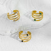 Wholesale Ring Stainless Steel Geometric Turquoise Electroplated
