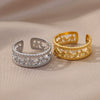 Wholesale Ring Stainless Steel Gold Inlaid Heart Shape Unisex