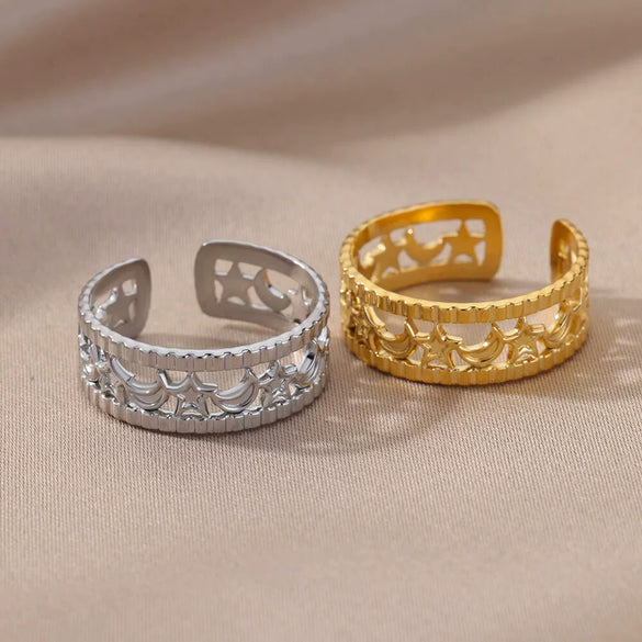 Wholesale Ring Stainless Steel Gold Inlaid Heart Shape Unisex