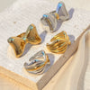 Wholesale Ring Stainless Steel Gold Plated Heart Shape Natural Style