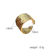 Wholesale Ring Stainless Steel Gold Plated Heart Shape Retro Design Women's Jewelry