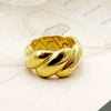 Wholesale Ring Stainless Steel Goldplated Geometric Retro Simple Twist Style