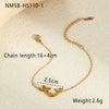 Wholesale Ring Stainless Steel Goldplated Ocean Style Mermaid Pearl Geometric Open Hand Jewelry