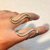 Wholesale Ring Stainless Steel Heart Shape Minimalist Geometric Electroplated Jewelry