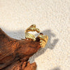 Wholesale Ring Stainless Steel Heart Shape Natural Geometric Electroplated Design