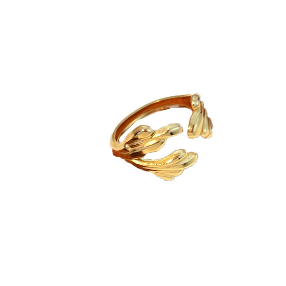 Wholesale Ring Stainless Steel Heart Shape Natural Geometric Electroplated Design